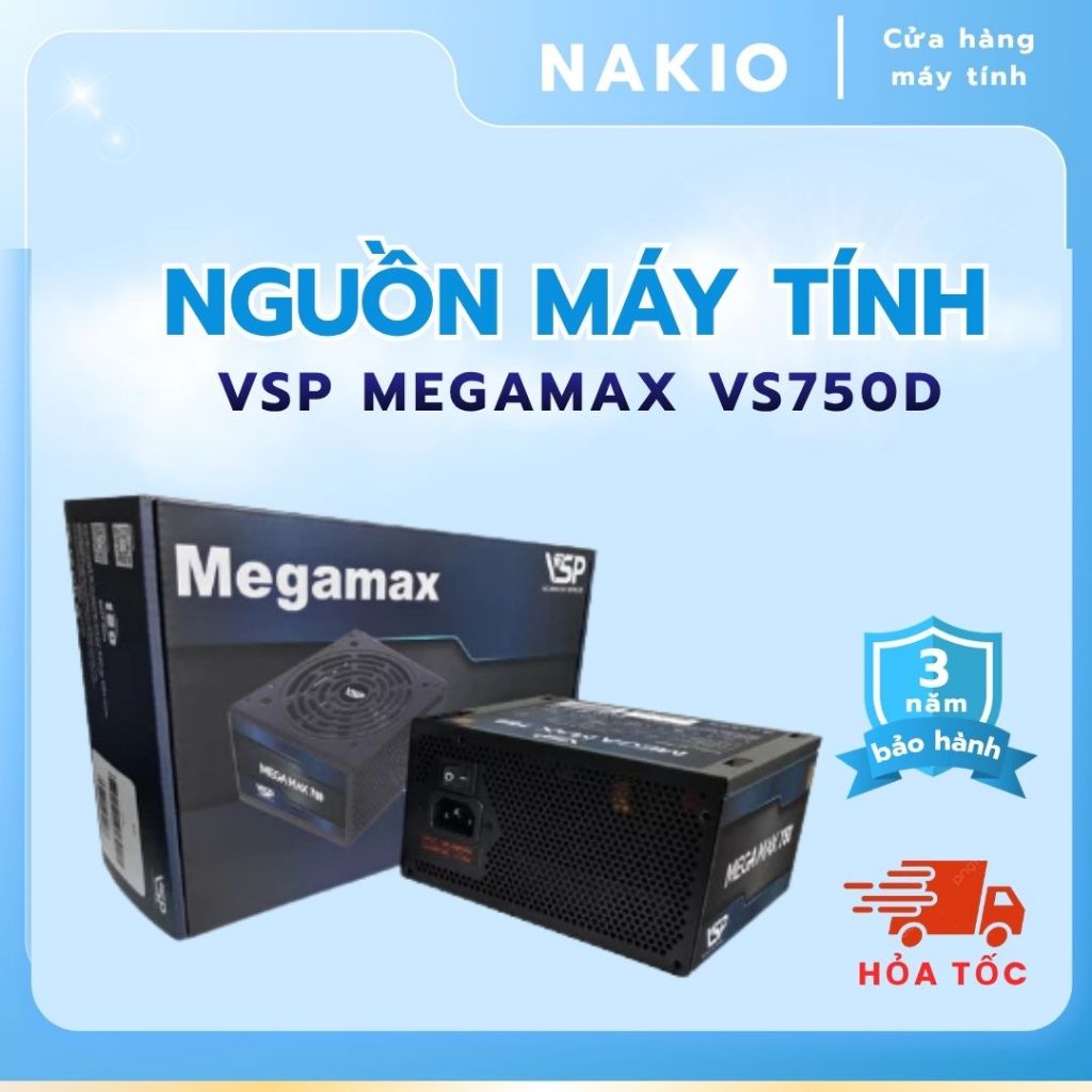 Bộ nguồn máy tính ATX VSP MEGAMAX VS750D - 750W