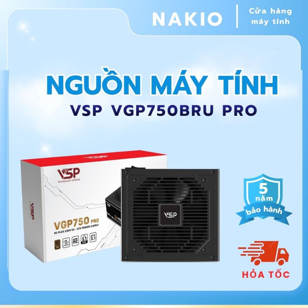 Bộ Nguồn VSP VGP750BRU Pro - 80PLUS Bronze 230V EU