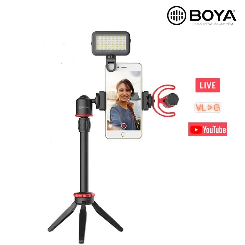 BOYA BY-VG350 - Hàng Chính Hãng - Bộ Combo quay video dành cho Điện thoại cổng 3.5mm