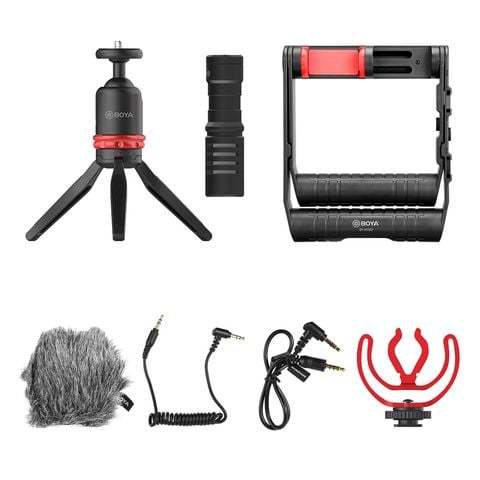 BOYA BY-VG380 - Bộ combo mic thu âm BY-MM1 và phụ kiện quay phim dành cho điện thoại