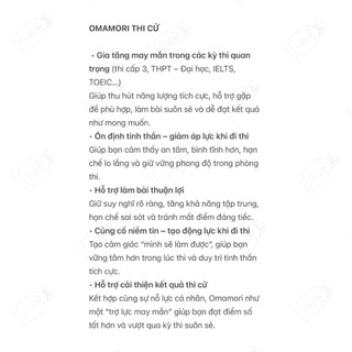 Túi May Mắn Omamori Thi Cử Đỗ Đạt tặng chỉ đỏ bình an