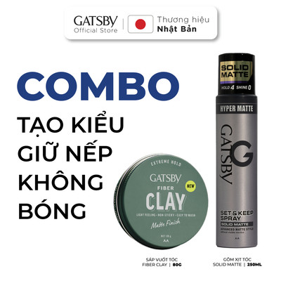 Combo Keo Xịt Tóc Solid Matte 250ml & Wax Vuốt Tóc