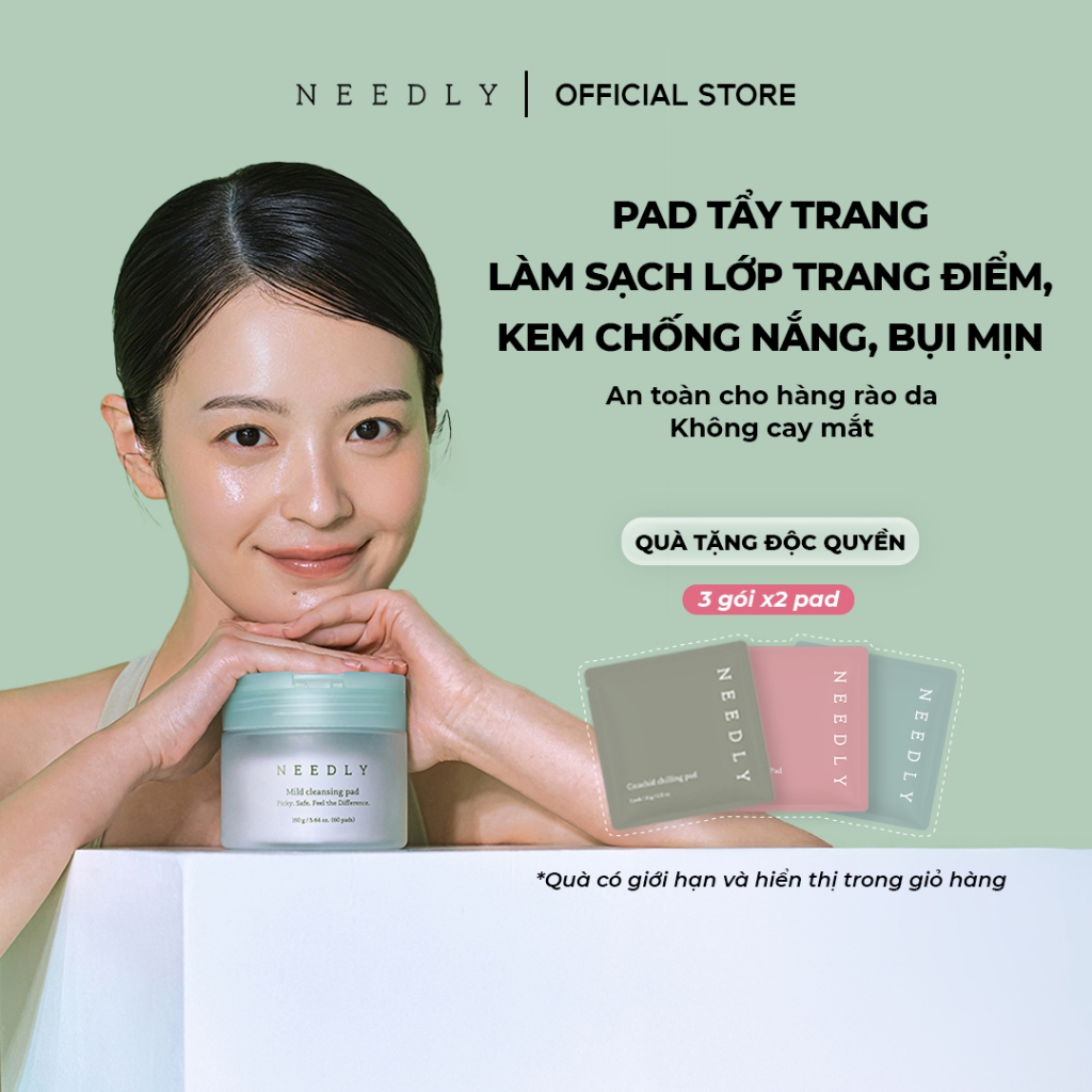 Toner Pad Needly Mild Cleansing Tẩy Trang Làm Sạch Bụi Mịn 160G 60 Miếng