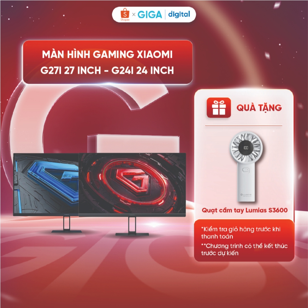 Màn hình Gaming Xiaomi G27i 27 inch - G24i  24 inch - G27Qi FHD/IPS/165Hz/1ms/FreeSync/HDMI ELA5375E
