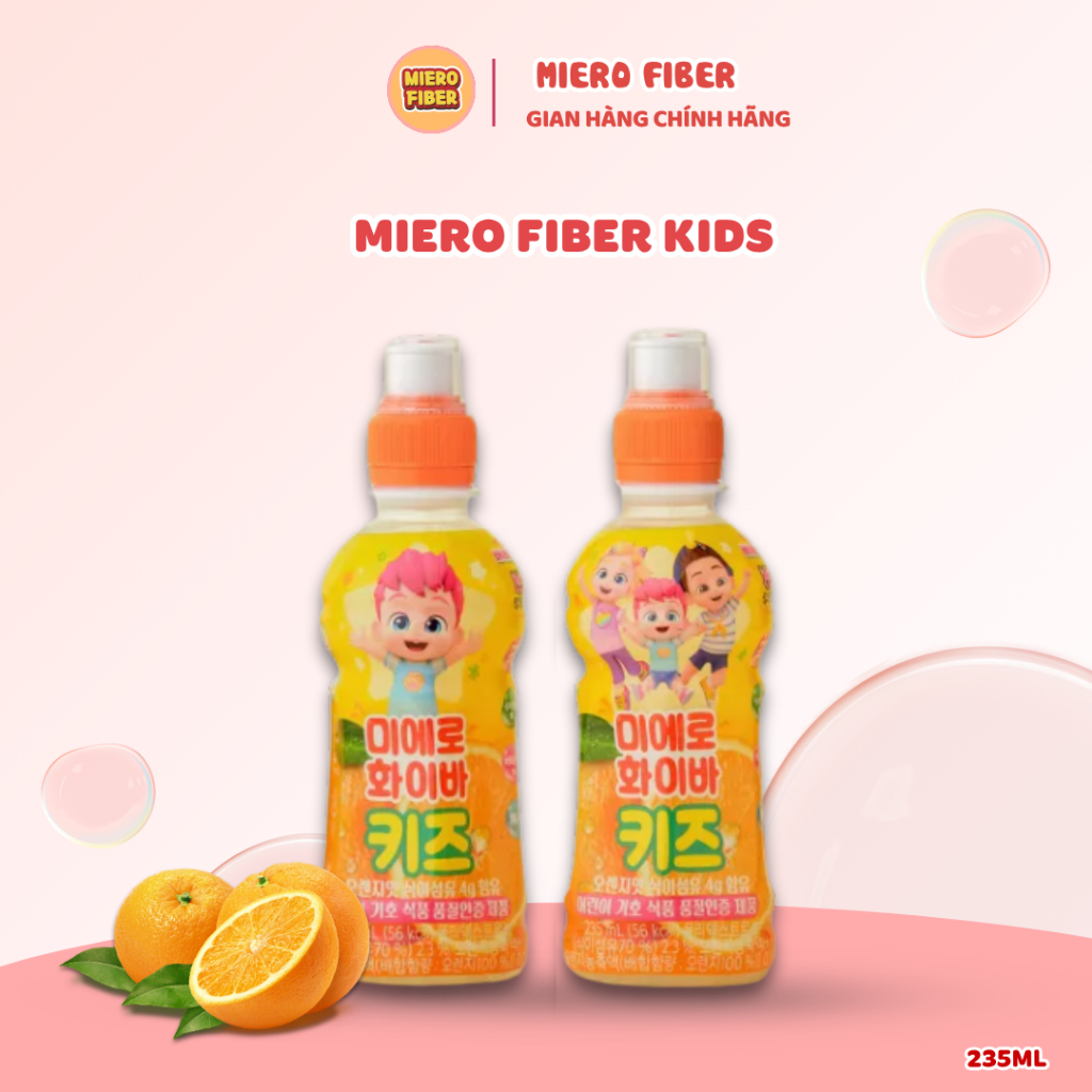 Nước MIERO FIBER KIDS Bổ Sung Chất Xơ Cho Trẻ Em - 235ml