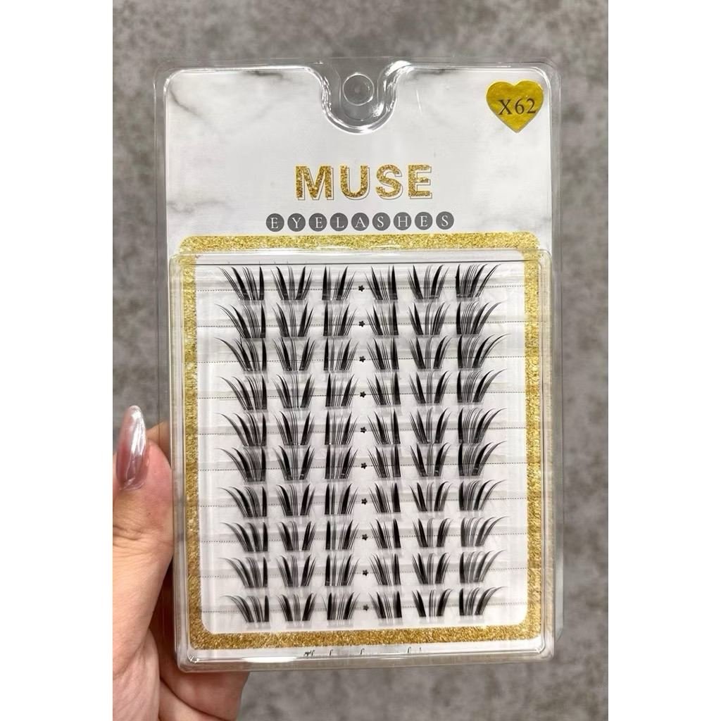 Mi Cụm X62, Mi Giả Muse, Lông Mi Giả Tự Nhiên, nhẹ mắt - Mi xinh Mẹ Bon