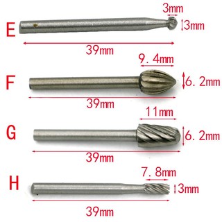 Bộ 6 mũi khắc, mài, làm lũa, chạm trổ HSS cao cấp