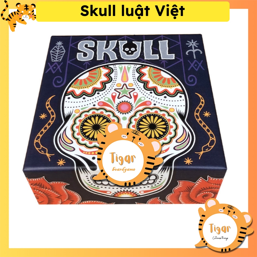 Boardgame Skull Trò chơi thẻ bài 3-6 người Tigar