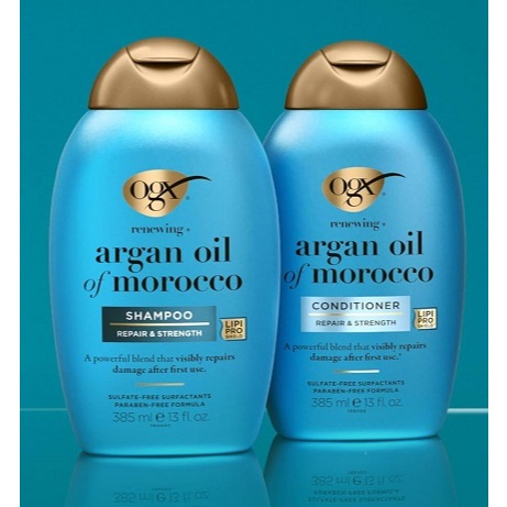 Dầu Gội / Dầu Xả OGX Argan Oil Giúp Phục Hồi Tóc Hư Tổn 385ml Renewing + Argan Oil of Morocco Shampo