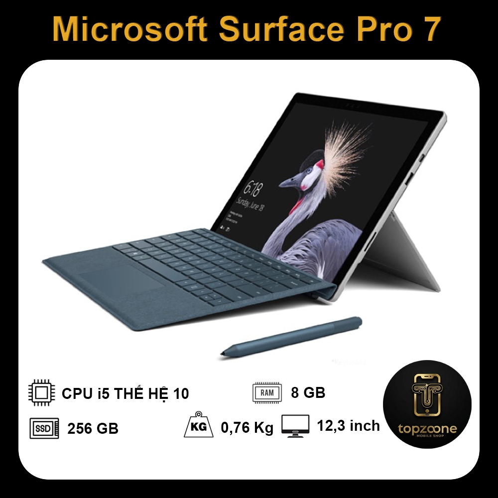 Microsoft Surface Pro 7 – Core i5 Gen 10 – RAM 8GB – Chuẩn Zin Nhật đẳng cấp doanh nhân