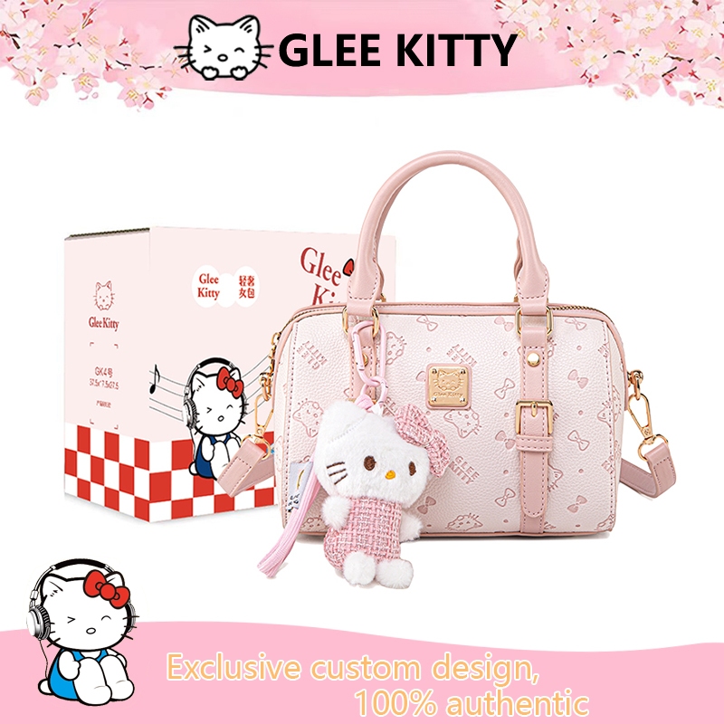 Túi Boston Dập Nổi Hình Mèo Glee Kitty Dễ Thương Túi Đeo Chéo Túi Nữ dễ phối đồ Đi Làm Cho Học Sinh 