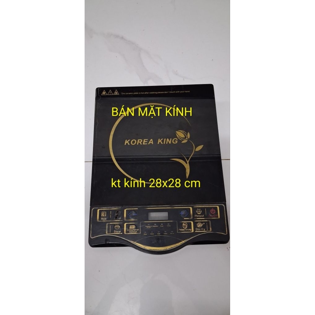 Mặt kính bếp từ KOREA KING SM B10 kt kính 28x28 cm
