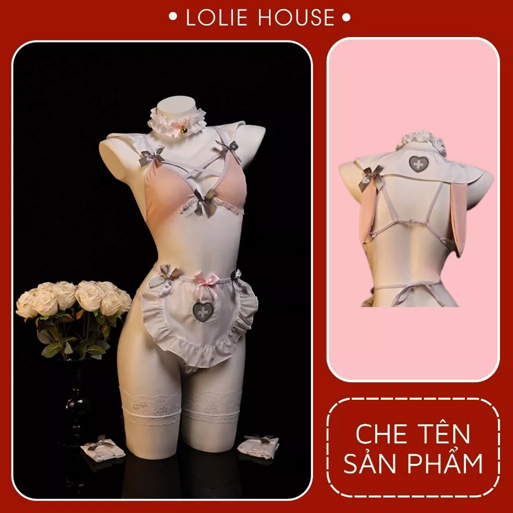 [Peinn] Bộ cosplay cao cấp màu hồng dễ thương cho nữ LOLIE HOUSE - X8