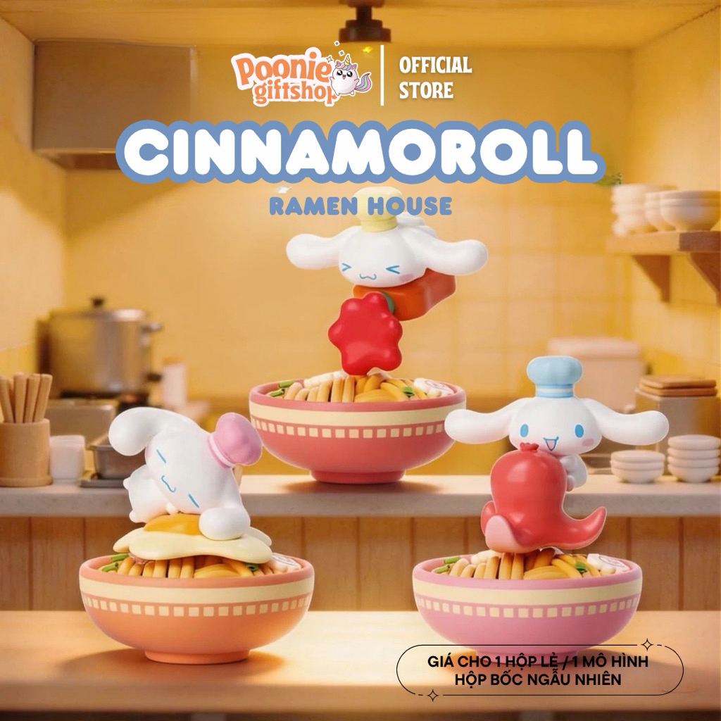 [ CHÍNH HÃNG MOETCH ] Hộp mô hình Blindbox Cinnamoroll Ramen House