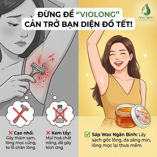[Chính Hãng] Sáp Wax Lông Lạnh Mật Ong Ngân Bình - Tẩy Lông Nách, Vùng Kín Dịu Nhẹ, Sạch Tận Gốc Không Đau Rát