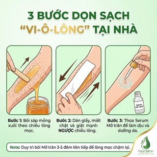 [Chính Hãng] Sáp Wax Lông Lạnh Mật Ong Ngân Bình - Tẩy Lông Nách, Vùng Kín Dịu Nhẹ, Sạch Tận Gốc Không Đau Rát