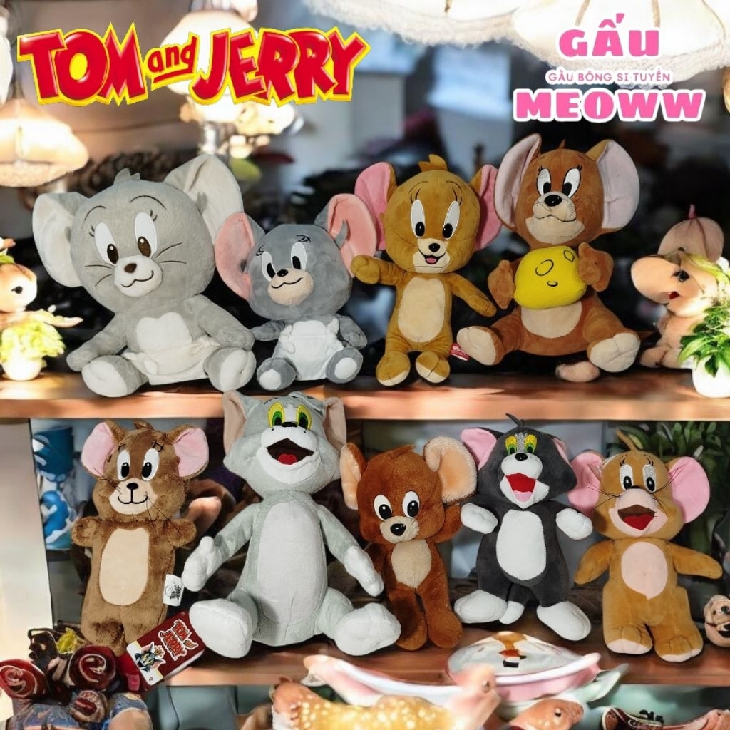 Thú nhồi bông Mèo Tom và Chuột Jerry