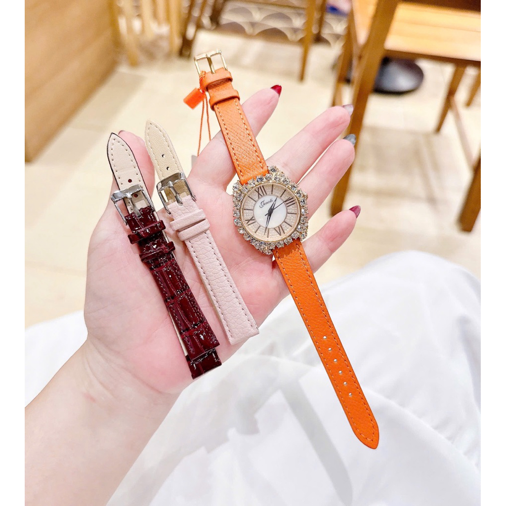 [Chính Hãng 100%] Sét Đồng Hồ Nữ  Jenoti Máy Quartz (Pin) Kính Khoáng Mặt Tròn Siz 34mm Fullbox