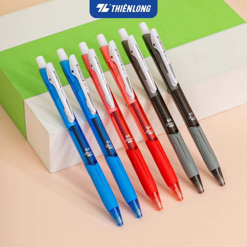 Bút Bi Thiên Long TL-095 0.5mm – Viết Mượt, Mực Đậm, Cầm Êm Tay