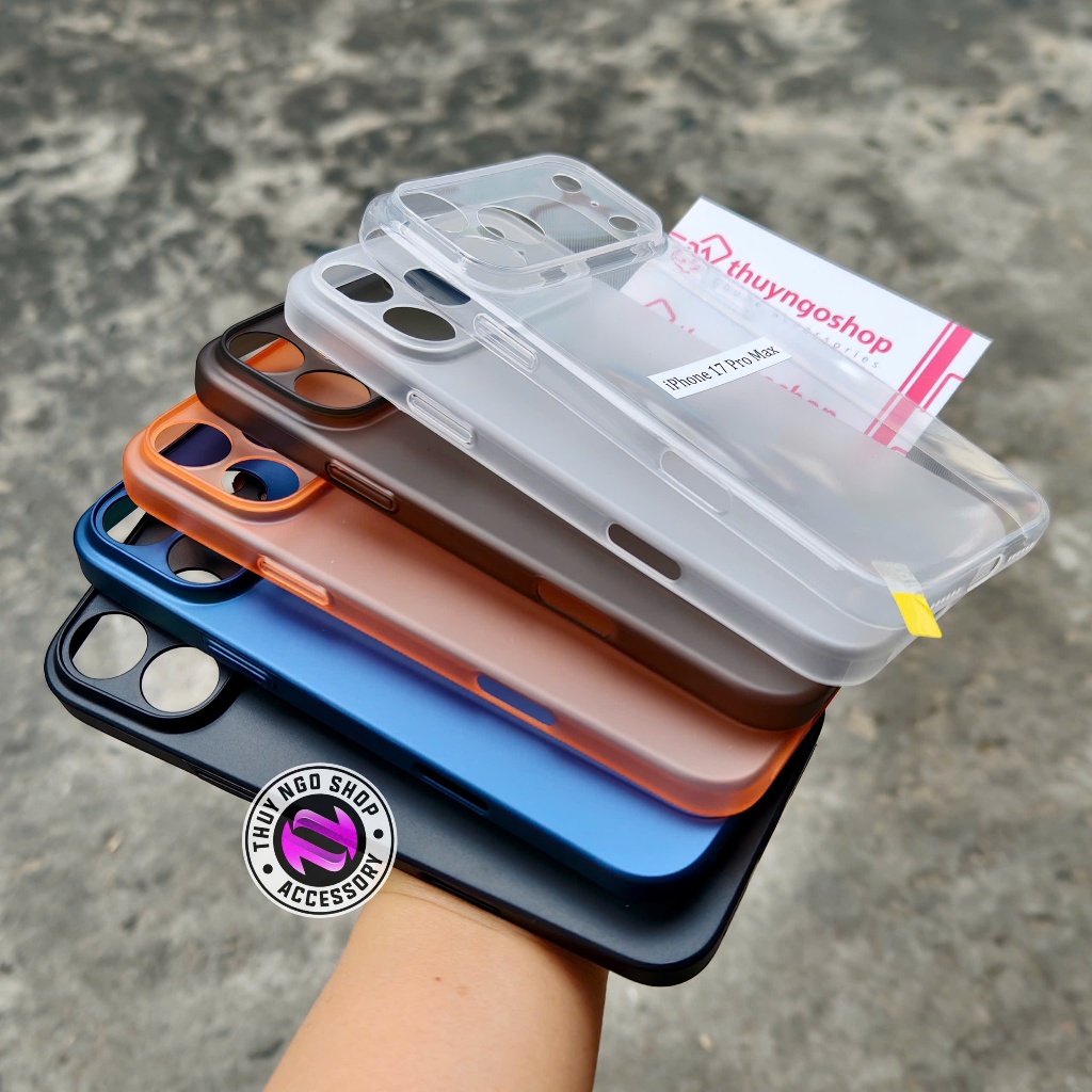 Ốp lưng nhám siêu mỏng full camera iPhone 17 Pro Max - iPhone 17 Pro - iPhone 17 Air - iPhone 17