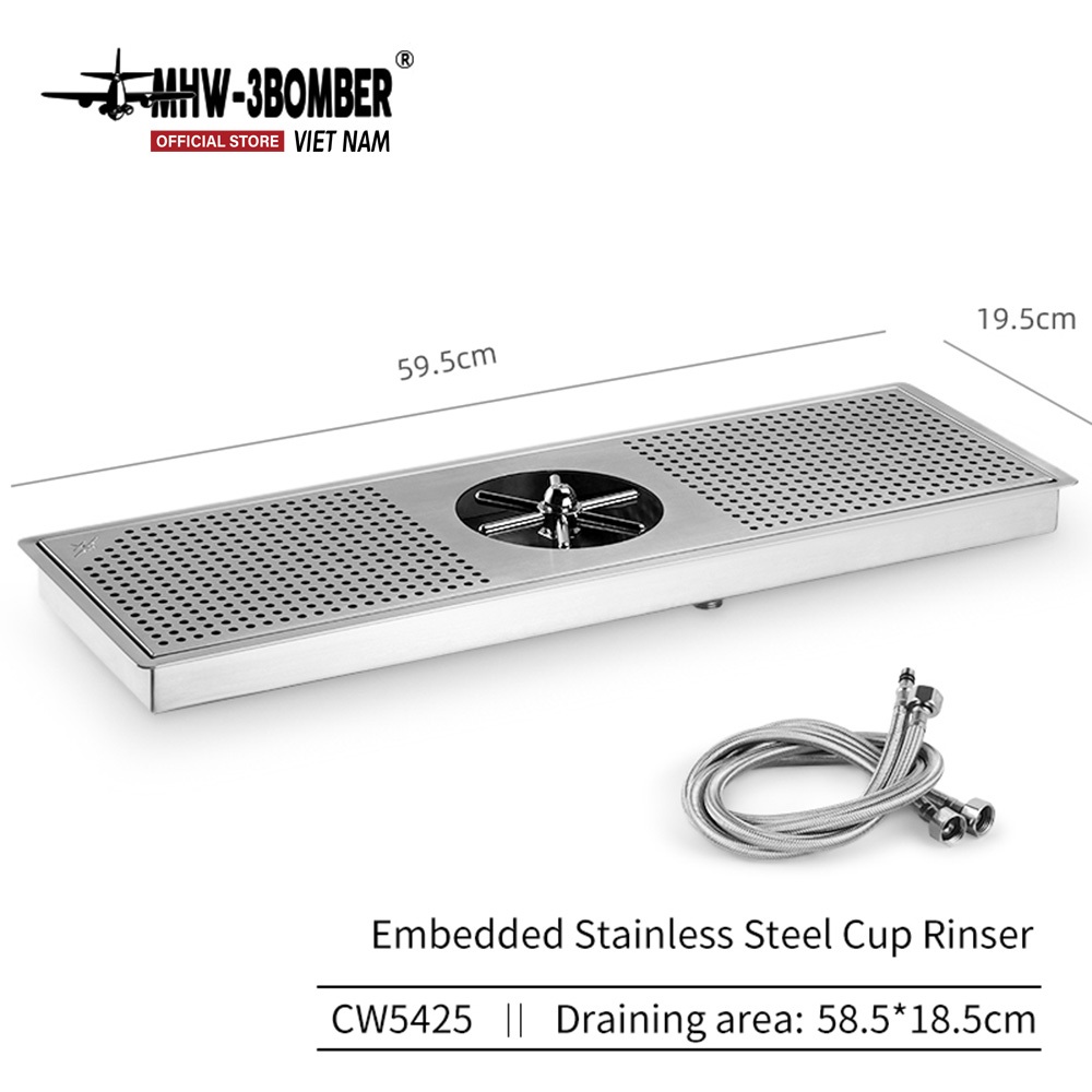 Khay rửa ly MHW-3BOMBER | Inox, Áp Lực Cao