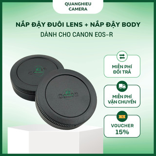 [SẴN - HỎA TỐC HN] Bộ Nắp Đậy Body Và Đuôi Lens Canon EOS-R (Ngàm RF) - Nhựa ABS Cao Cấp (LOẠI XỊN)