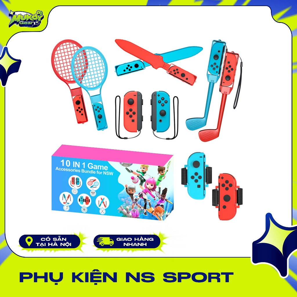 Phụ kiện thể thao 16 món dành cho Switch - Bộ 10 in 1 & 16 in 1