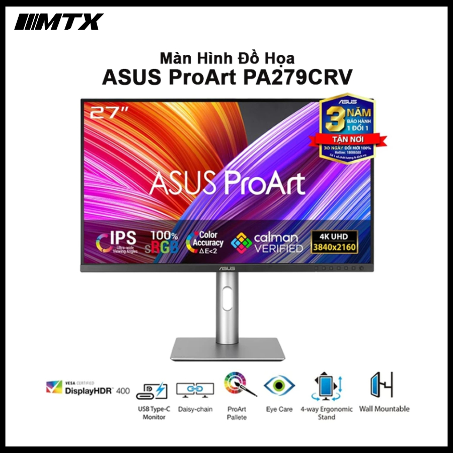 Màn hình ASUS ProArt PA279CRV 27 inch IPS 4K 60Hz – Hàng chính hãng
