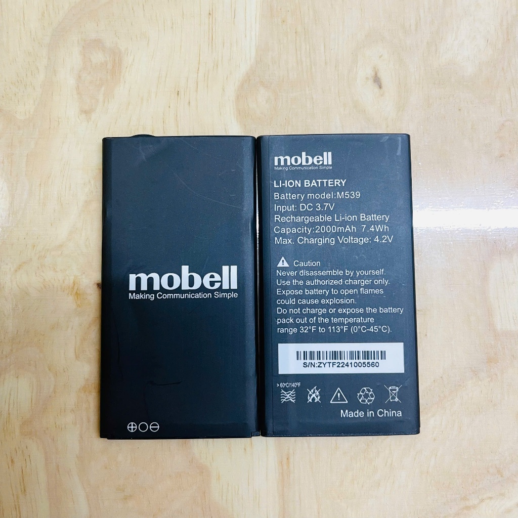 Pin điện thoại Mobell M539 - Dung lượng 2000mah - Chính hãng - Bảo hành 3 tháng - Chỉ dùng cho điện 