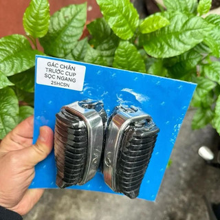 Gác Chân Trước Xe Cub Cao Su Dẻo Nhôm CNC Phụ Tùng Độ Xe Chắc Chắn Giảm Rung