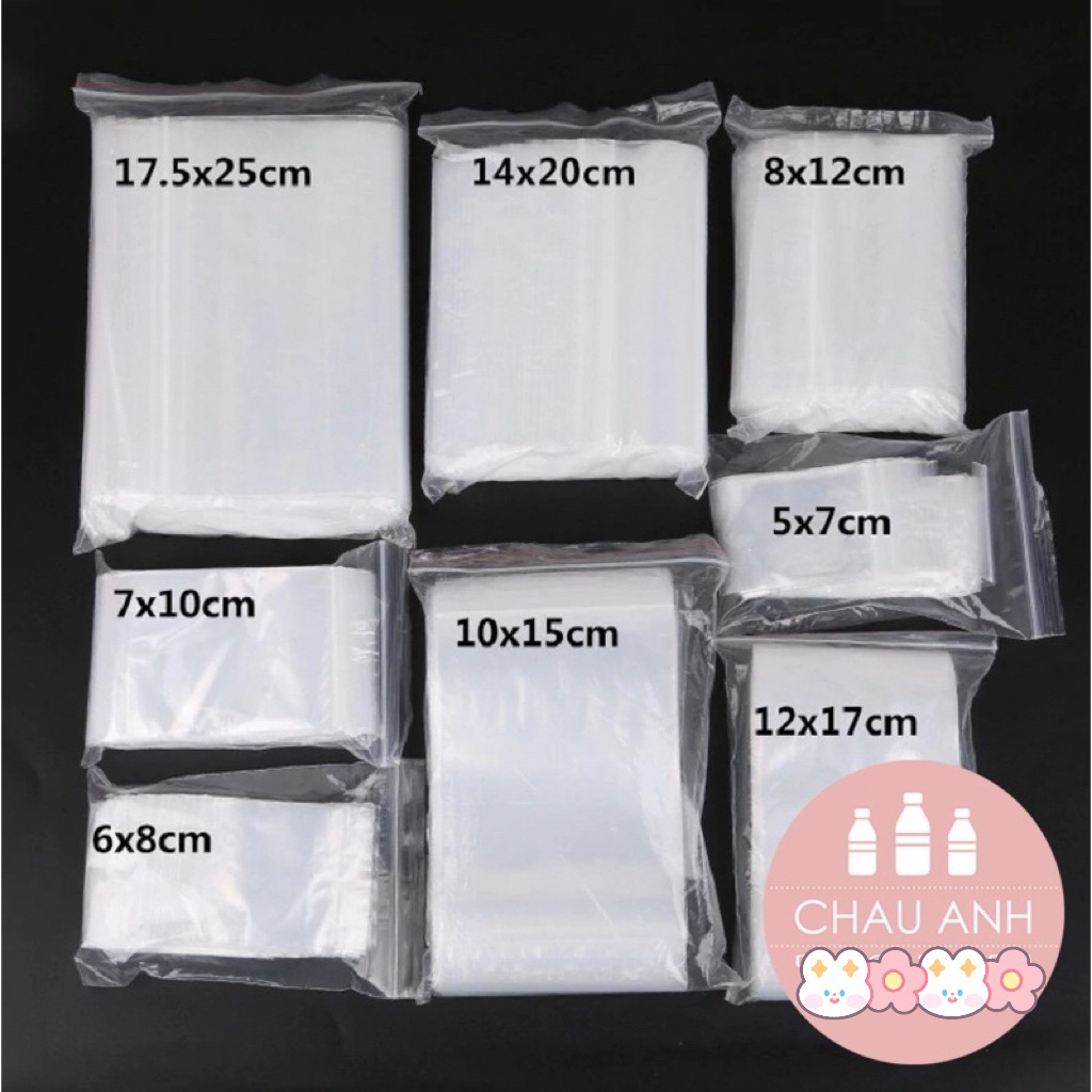100 gam túi zip chỉ trắng chọn size