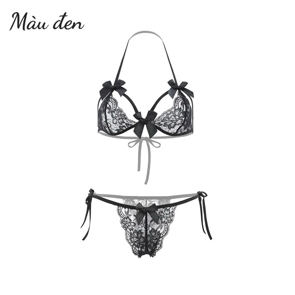 Bộ lót nữ có đính nơ DL06 set gổm áo và quần