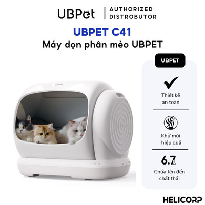 [NEW 2026] Máy Vệ Sinh Cho Mèo Tự Động UBPET C41 Phù Hợp Mèo Đến 15 Kg