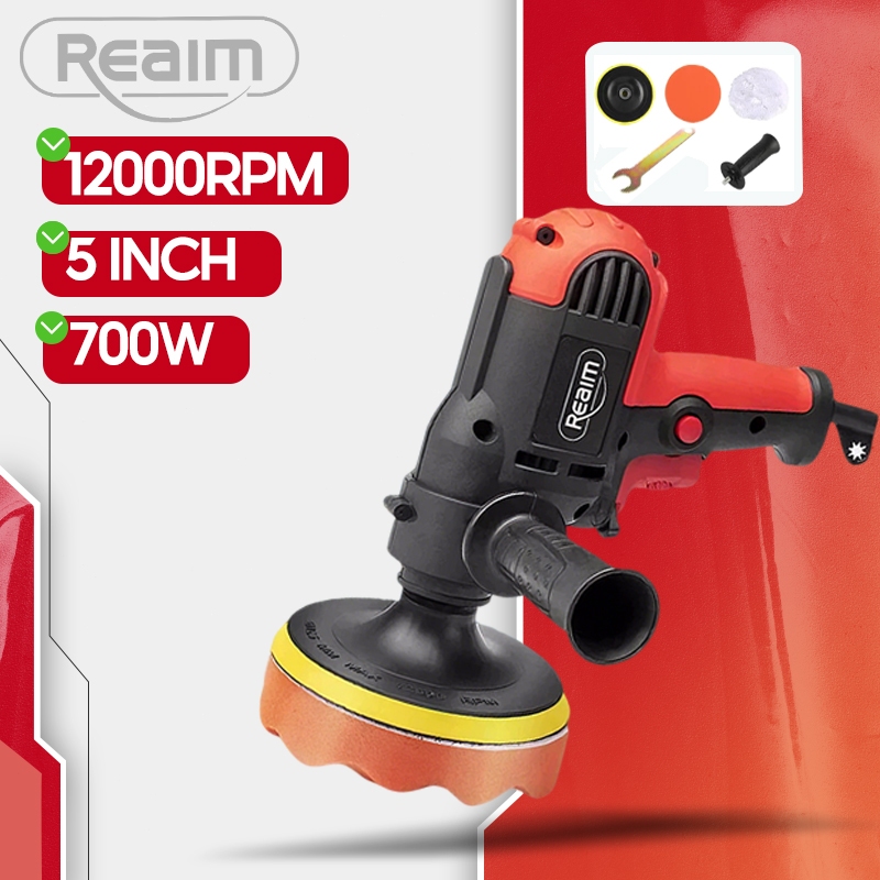 Máy đánh bóng cầm tay mini 700W máy đánh bóng xe máy đánh bóng ô tô nhỏ gọn đa năng