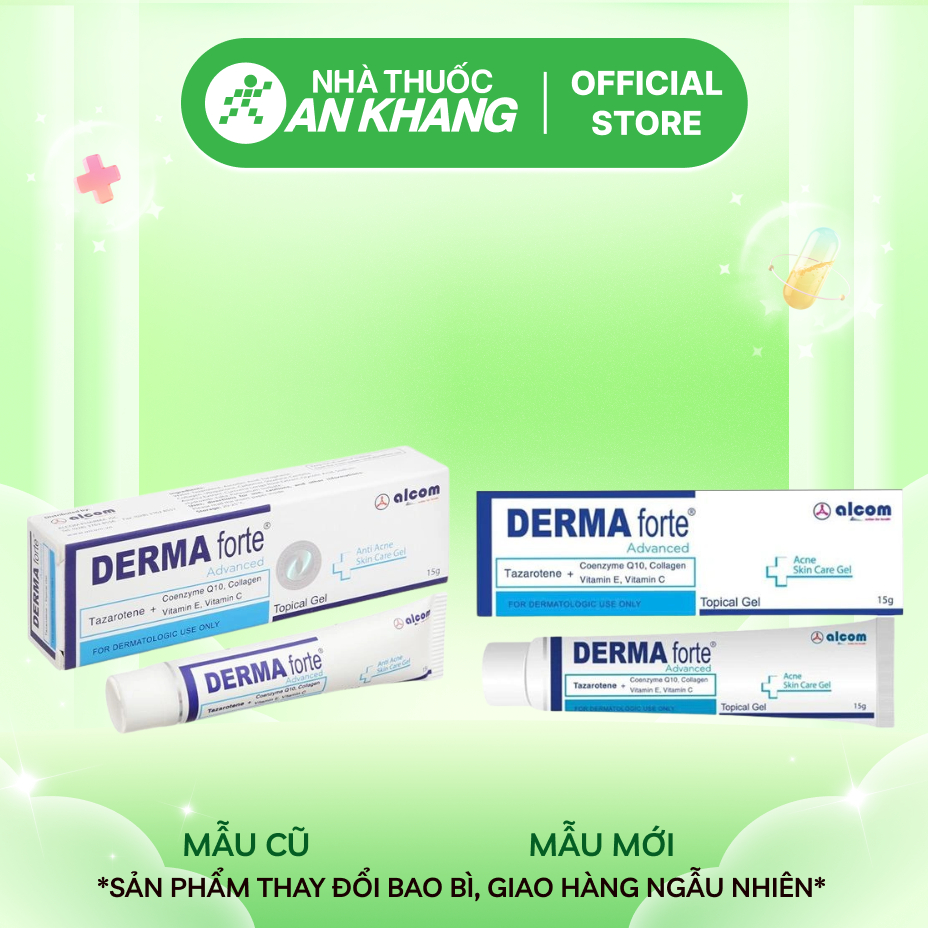 Gel Derma Forte Advanced ngừa mụn trứng cá, ngừa thâm, mờ sẹo, dưỡng da tuýp 15g