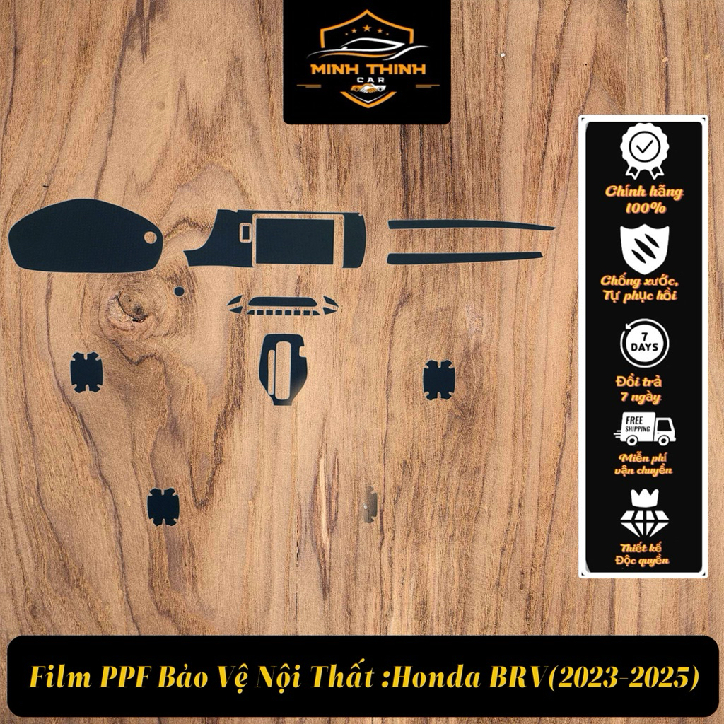 Honda BRV(2023-2025): Miếng dán film PPF chống xước,tự phục hồi,che mờ vết xước cũ hiệu quả