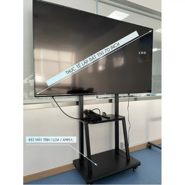 Giá Treo Tivi Di Động E1900 Từ 32 - 70 Inch Khung Treo Tivi DK1700 Có Bánh Xe Di Chuyển - Hàng nhập 