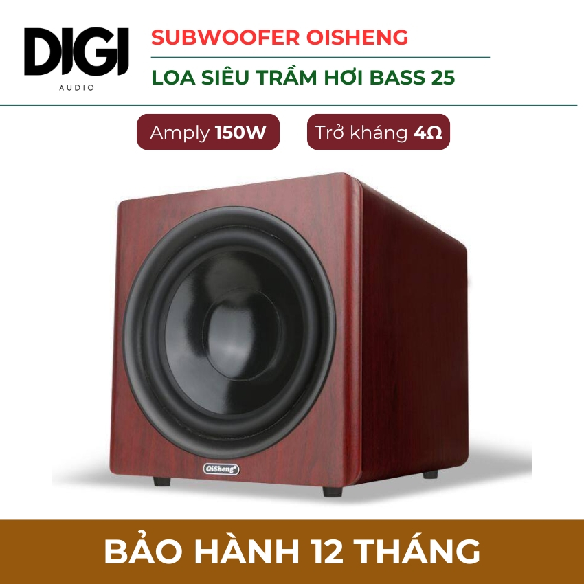 Loa sub hơi bass 25 Oisheng, loa siêu trầm hơi công suất lớn, Loa Subwoofer bass 25cm chất bass sâu,
