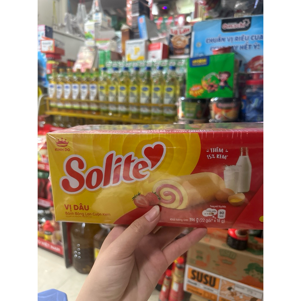 Hộp Bánh Solite 22 cái vị “Dâu, Dứa, Sữa”