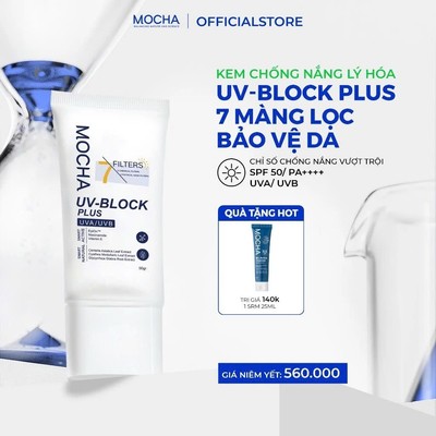 Kem Chống Nắng Mocha Derma SPF 50 PA+, Nâng Tone, Phục Hồi, Bảo Vệ Da Khỏi Tia UVA Và UVB 50g