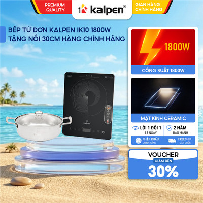 Bếp từ đơn KALPEN IK10 1800 W tặng nồi 30 cm hàng chính hãng