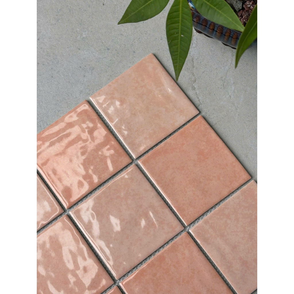 Gạch mosaic thẻ 10x10 VTP-006 ốp tường trang trí, tường phòng khách, tường nhà vệ sinh, phòng tắm, q
