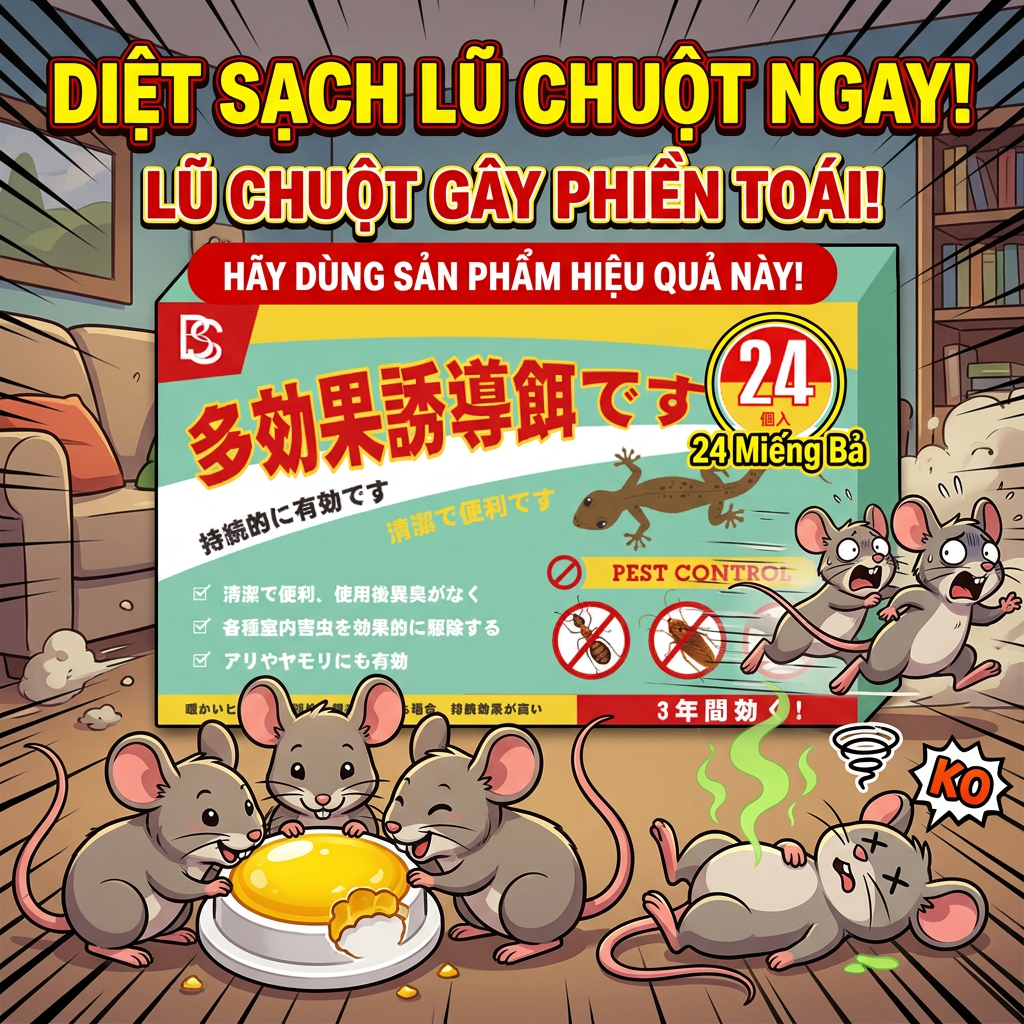 Hiệu quả nhanh-Thuốc diệt chuột Bả diệt chuột Dễ dàng diệt chuột Mà không gây hại cho con người
