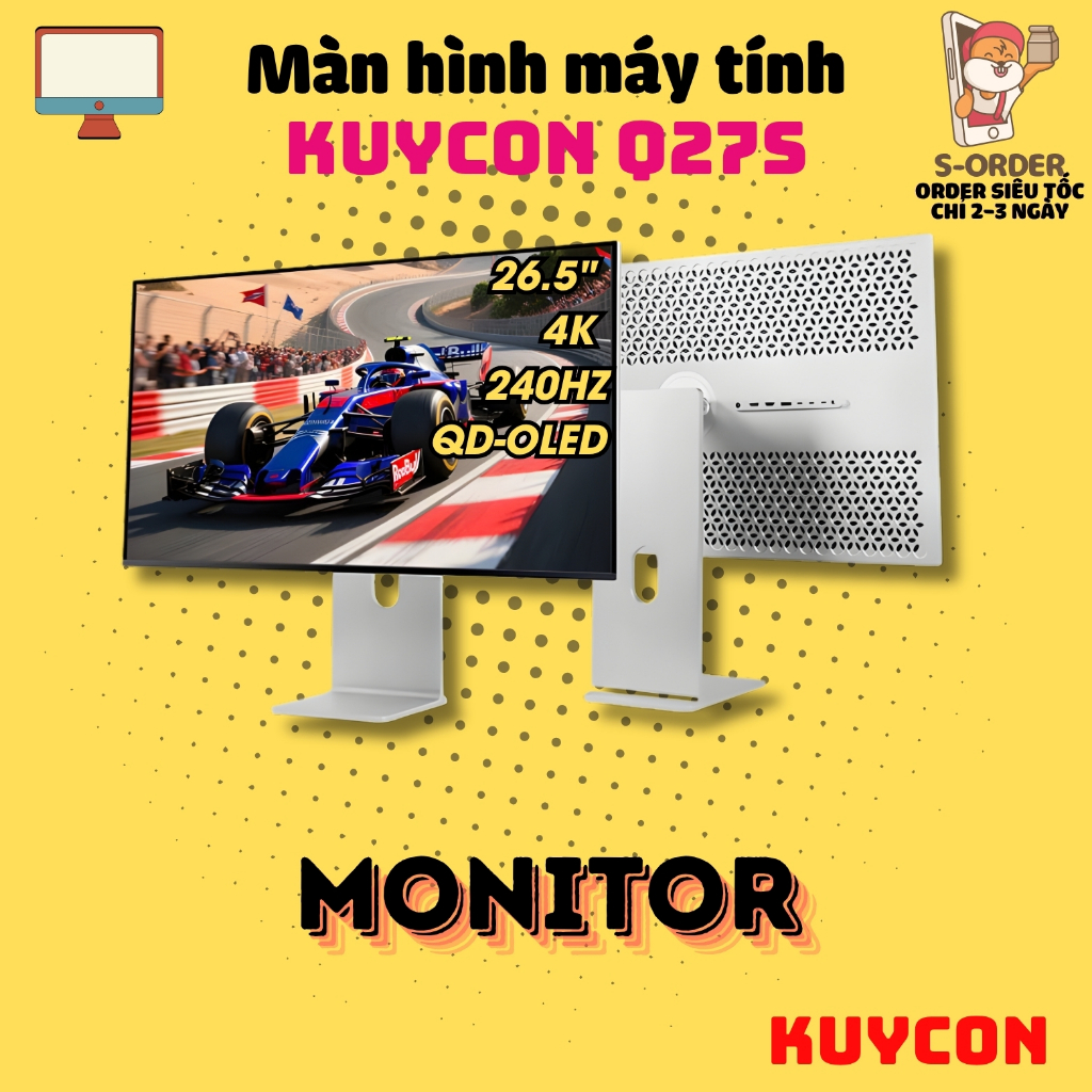 Màn Hình Gương Kuycon Q27S 26.5” 4K 240Hz QD-OLED 🎮🔥 0.03ms – Chuẩn Màu 99% DCI-P3 | Gaming & Đồ Họa