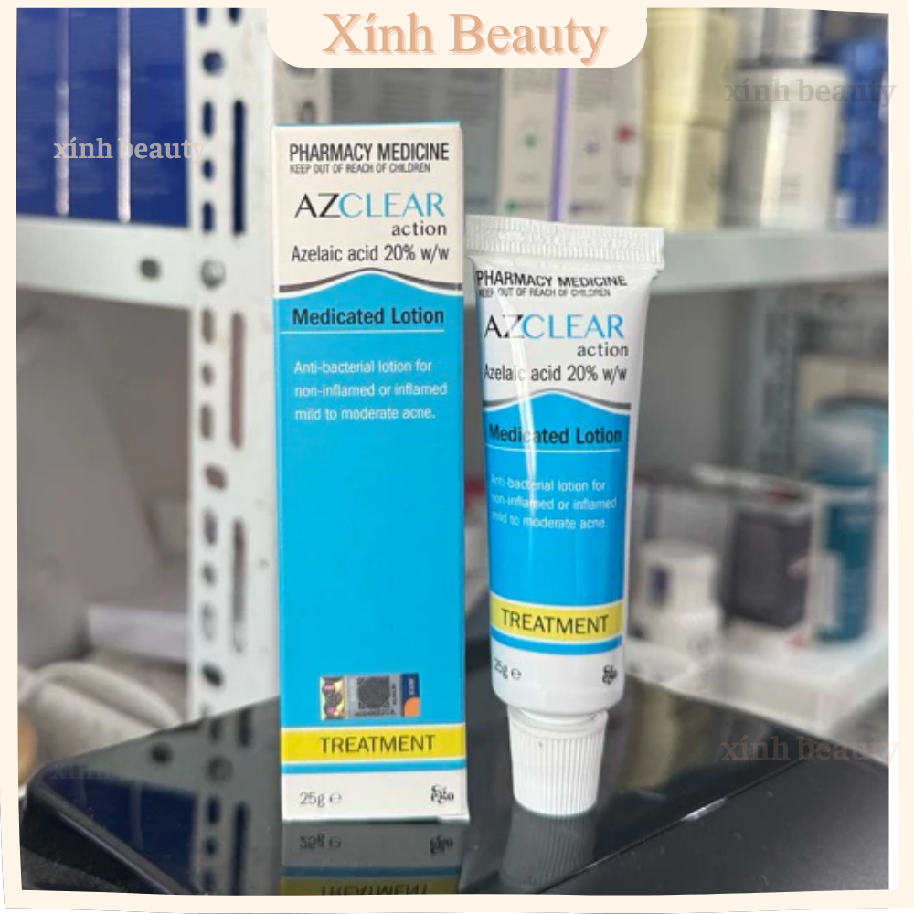 Kem giảm mụn mờ thâm Azclear 20% Azelaic Acid 25g – Làm dịu da, thông thoáng lỗ chân lông