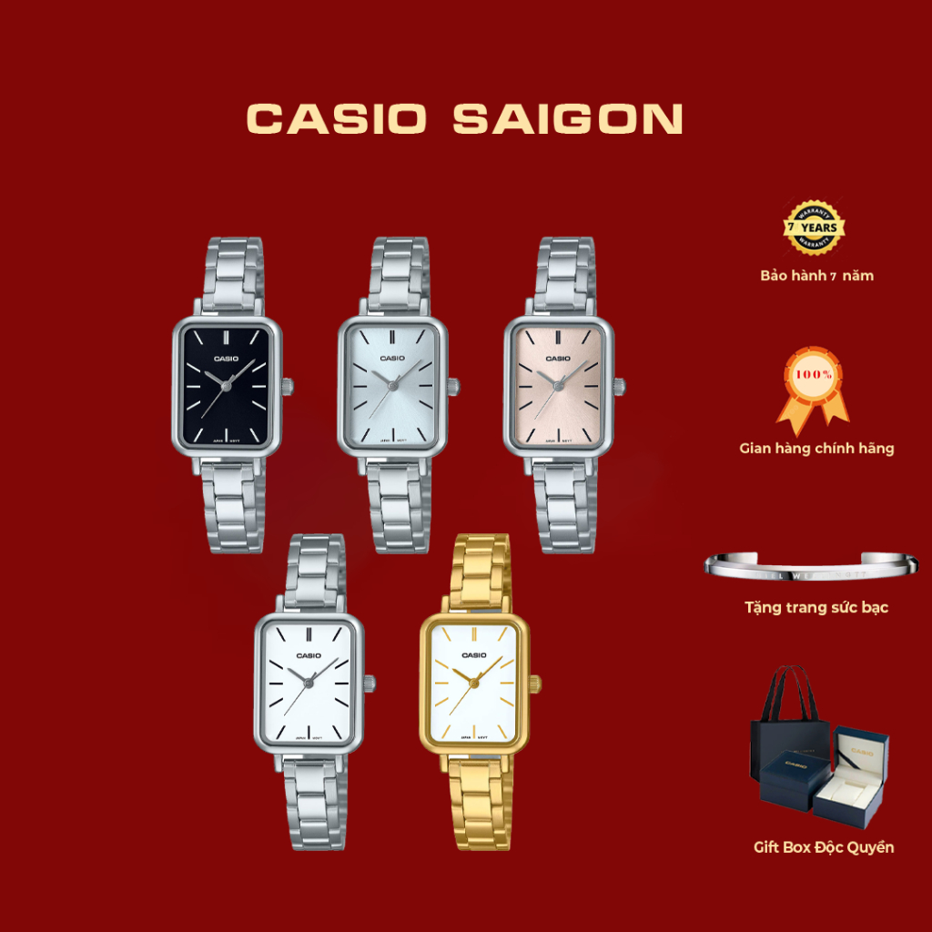 (Chính Hãng) Đồng Hồ Nữ Casio LTP-V009D - Tặng Cuff DW - Gift Box - Bảo Hành 7 Năm