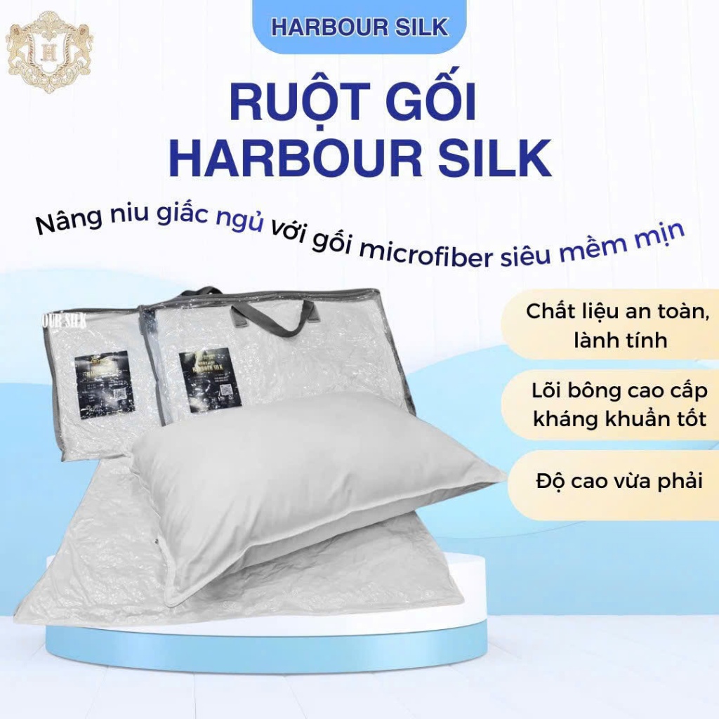 01 đôi Ruột gối Harbour Silk | kích thước 45*65cm | Siêu êm ái mềm mại