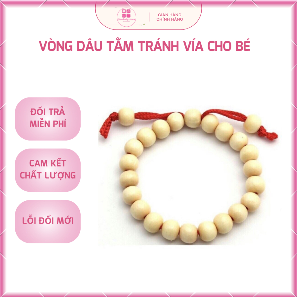 Vòng Dâu Tằm tránh vía cho bé