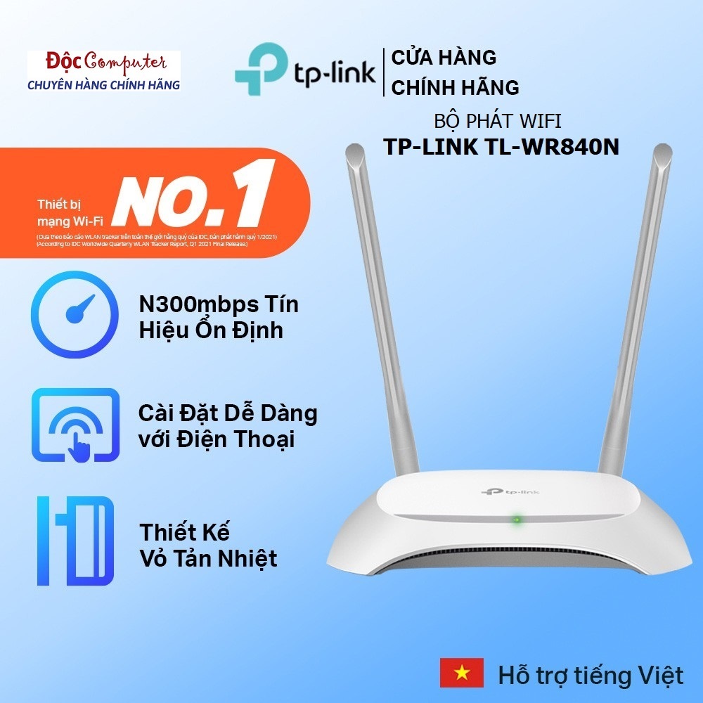 Bộ Phát Wifi Tplink 840N Chuẩn N 300Mbps - Bộ Phát Wifi TplinkTP-Link TL-WR840N/ TP-LINK WR 820N Chu
