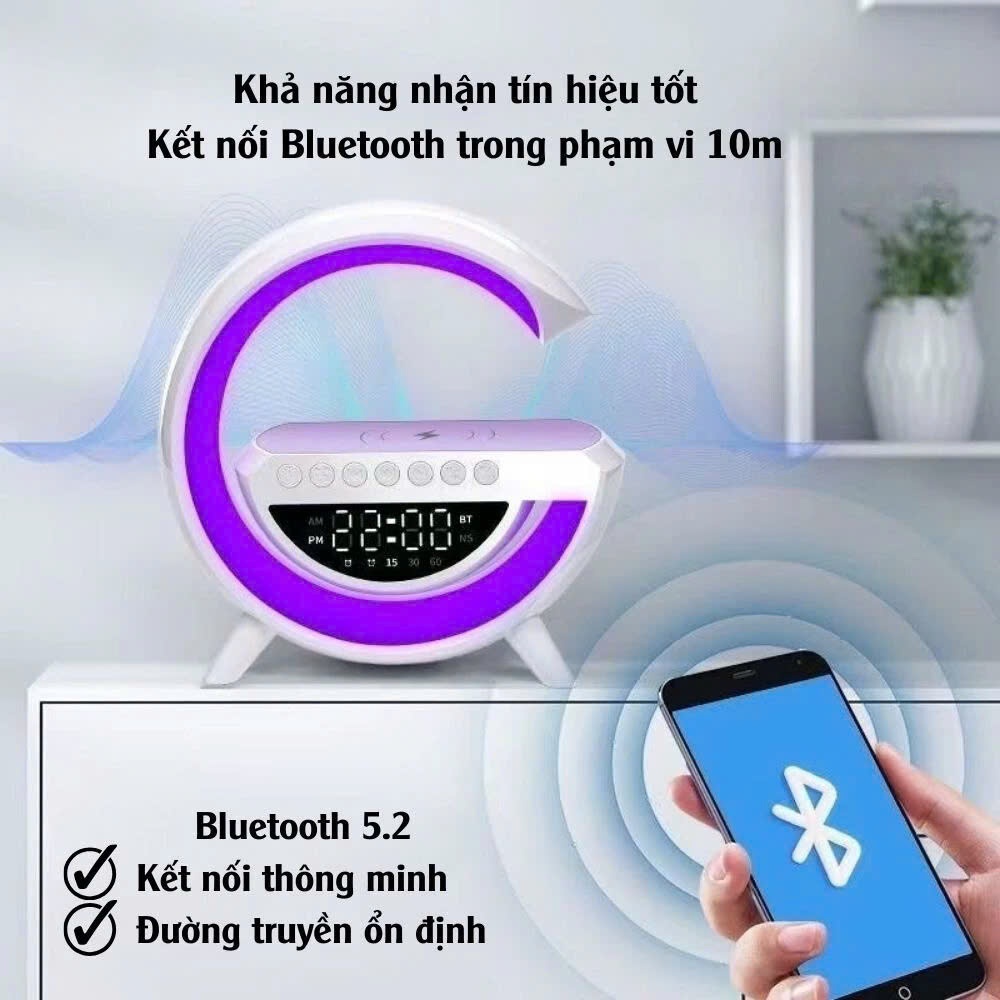 Loa Bluetooth G63 sạc thông minh không dây Loa Bluetooth có đèn ngủ đầy màu sắc--MYPHAMHN